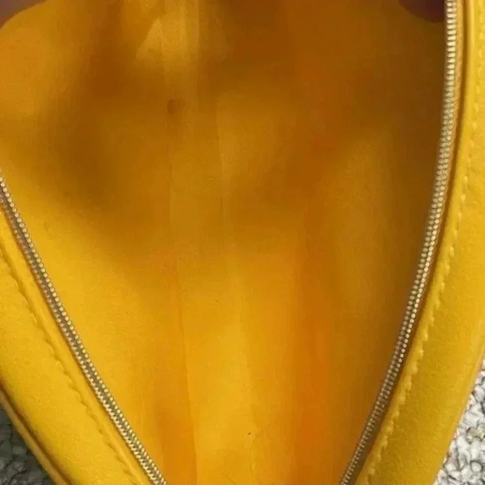 Philosophy Toiletry Cosmetic Makeup Bag Blue with Yellow Trim  9'X5.5 - Picture 4 of 5